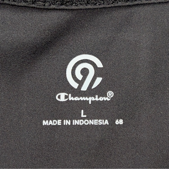 LARGE CHAMPION TANK BLACK GREY ATHLETIC ACTIVEWEAR STRETCH LIGHTWEIGHT - Picture 9 of 11